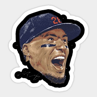 Javier Baez Detroit Portrait Sticker